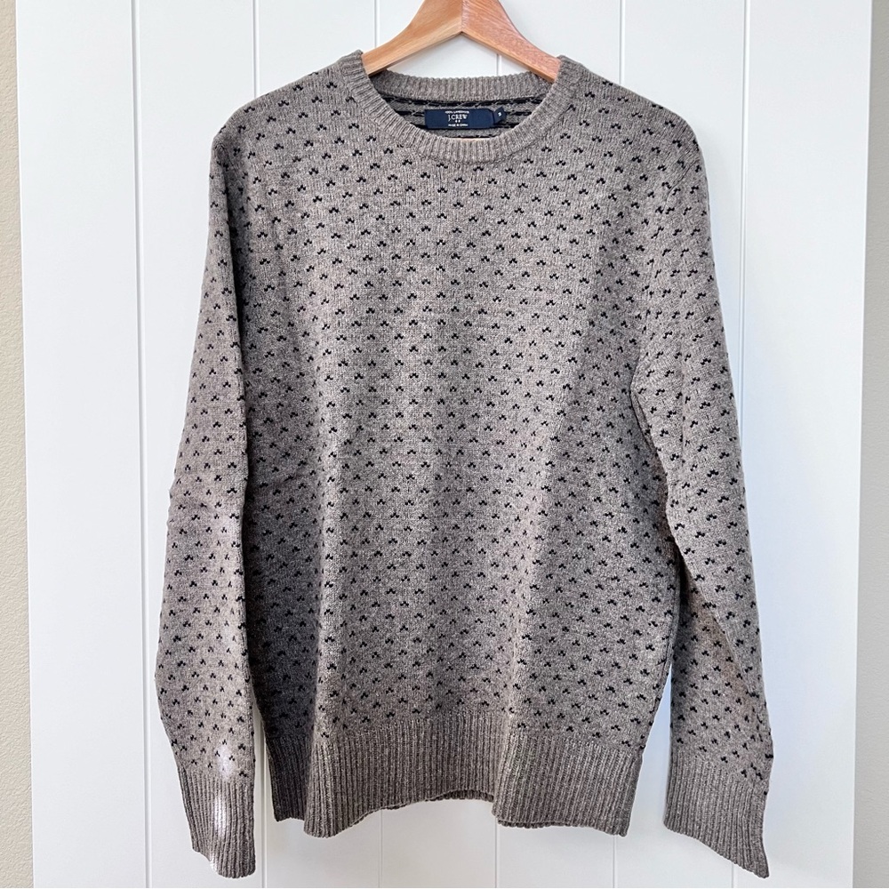 J.Crew Wool Crewneck men’s sweater color brown size medium